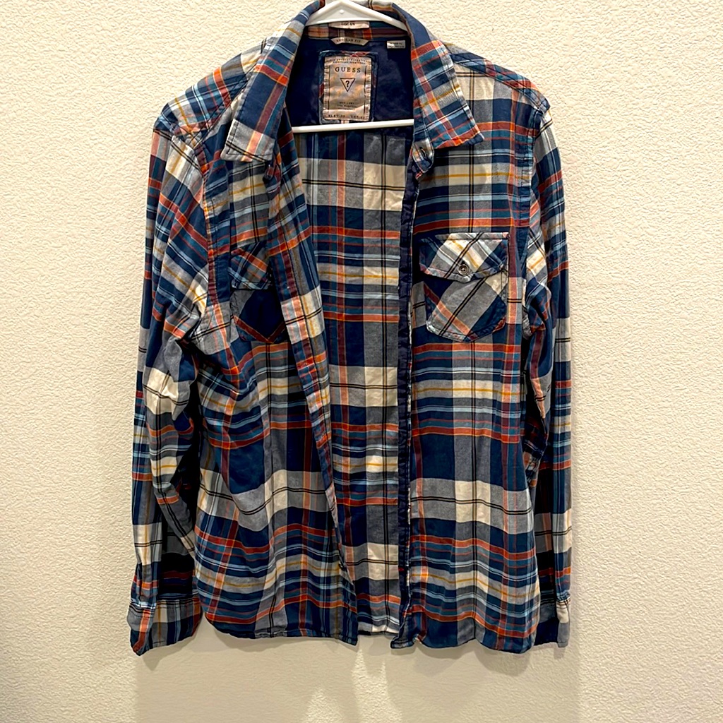 Guess Plaid Button Down